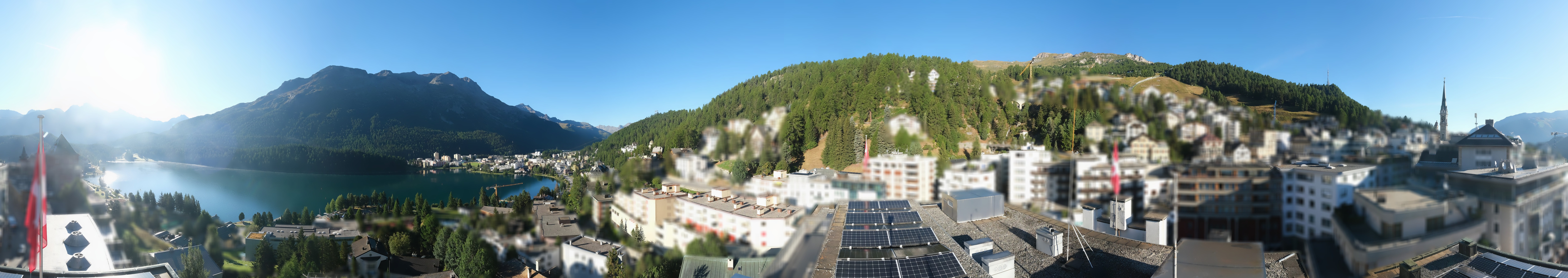 Archived image Webcam St. Moritz village II View from Hotel Schweizerhof towards St. Moritz Bad