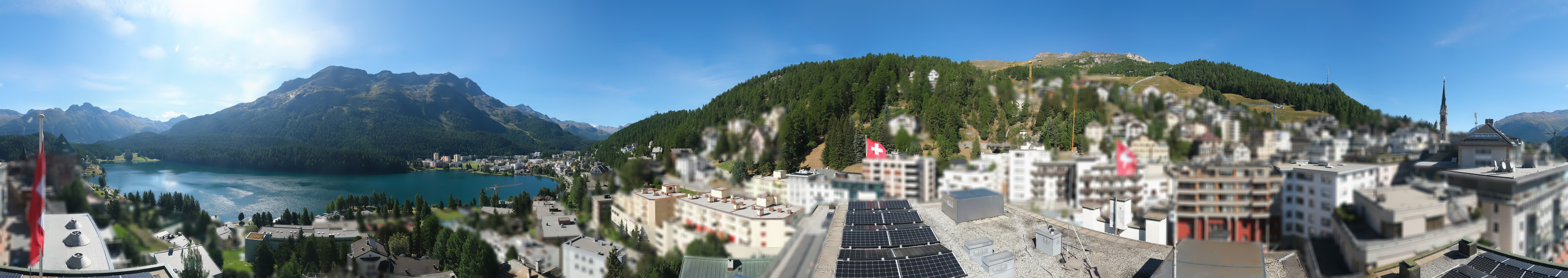 Archived image Webcam St. Moritz village II View from Hotel Schweizerhof towards St. Moritz Bad