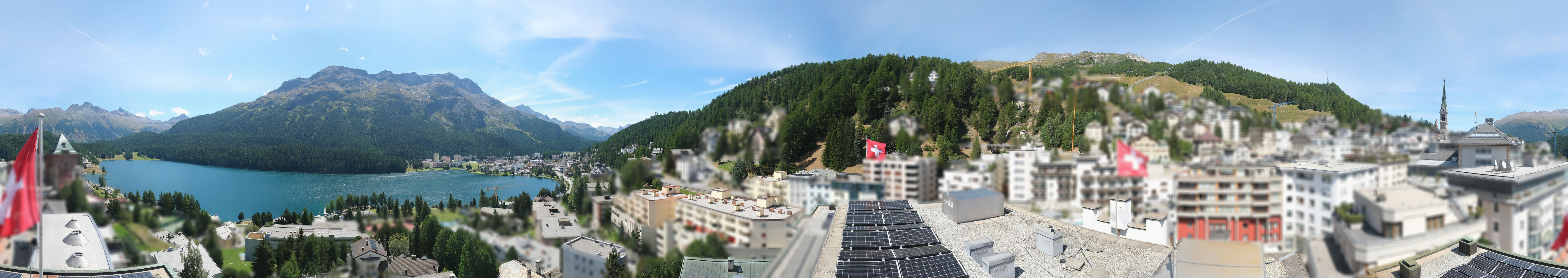 Archived image Webcam St. Moritz village II View from Hotel Schweizerhof towards St. Moritz Bad