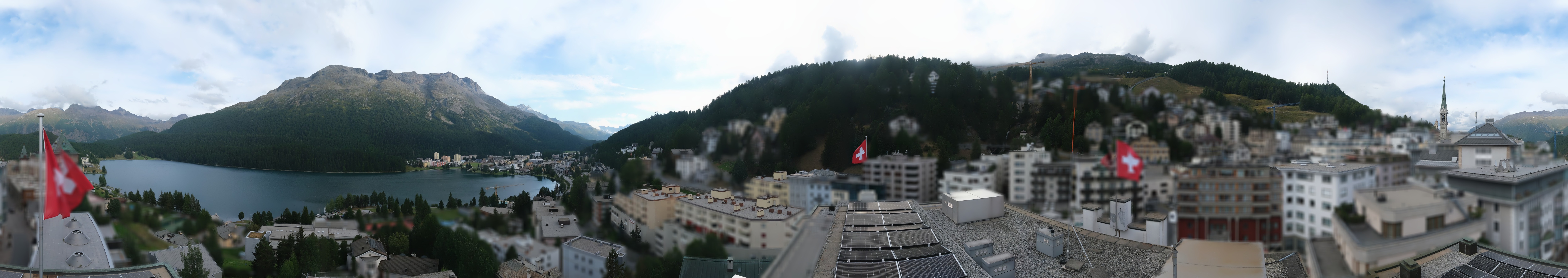 Archiv Foto Webcam St. Moritz Dorf II Ausblick Hotel Schweizerhof Richtung St. Moritz Bad