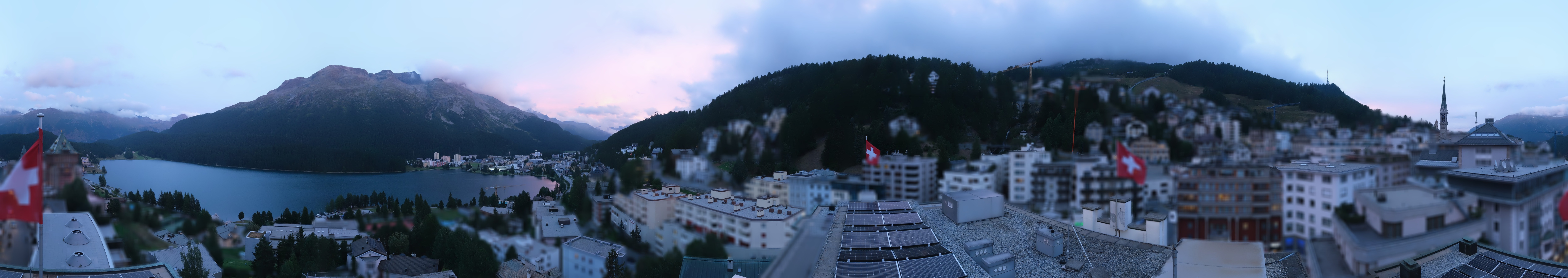 Archived image Webcam St. Moritz village II View from Hotel Schweizerhof towards St. Moritz Bad