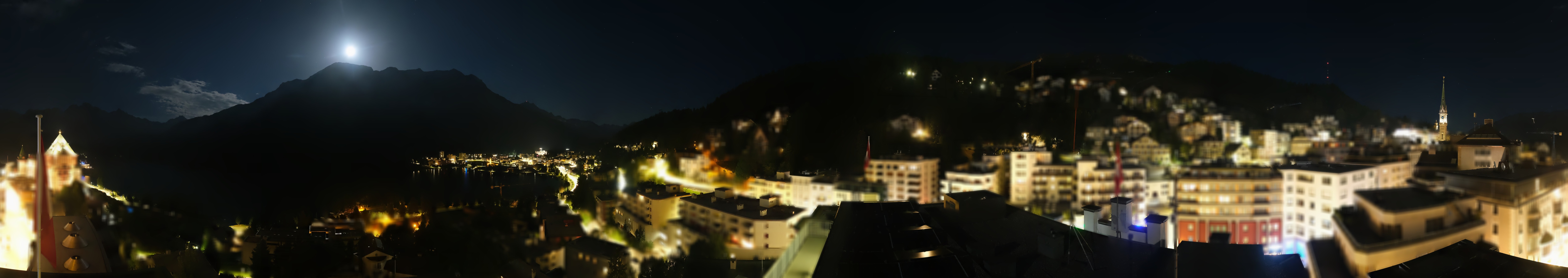 Archived image Webcam St. Moritz village II View from Hotel Schweizerhof towards St. Moritz Bad