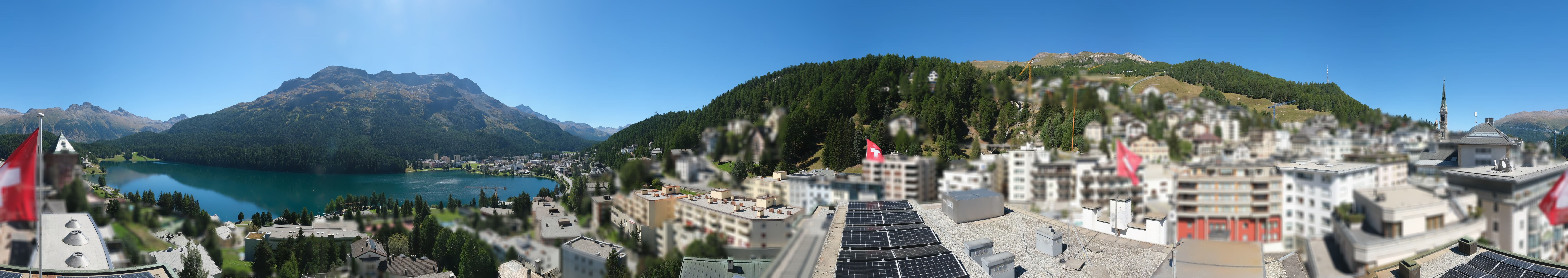 Archiv Foto Webcam St. Moritz Dorf II Ausblick Hotel Schweizerhof Richtung St. Moritz Bad