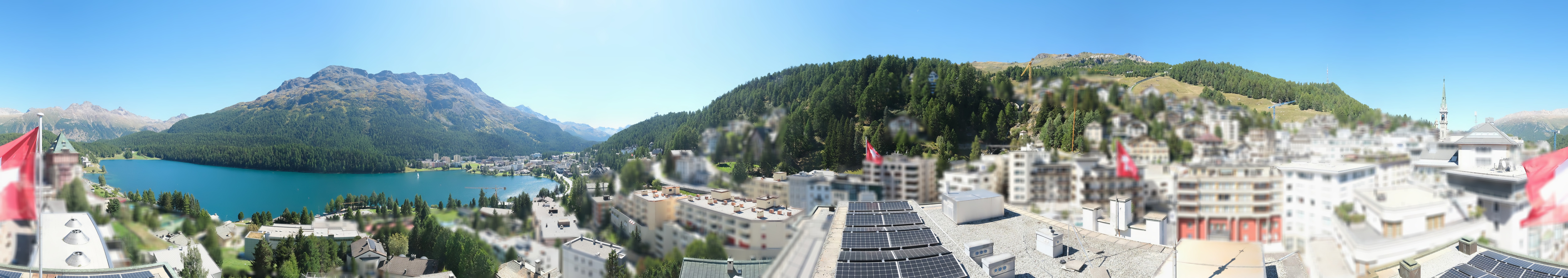 Archiv Foto Webcam St. Moritz Dorf II Ausblick Hotel Schweizerhof Richtung St. Moritz Bad