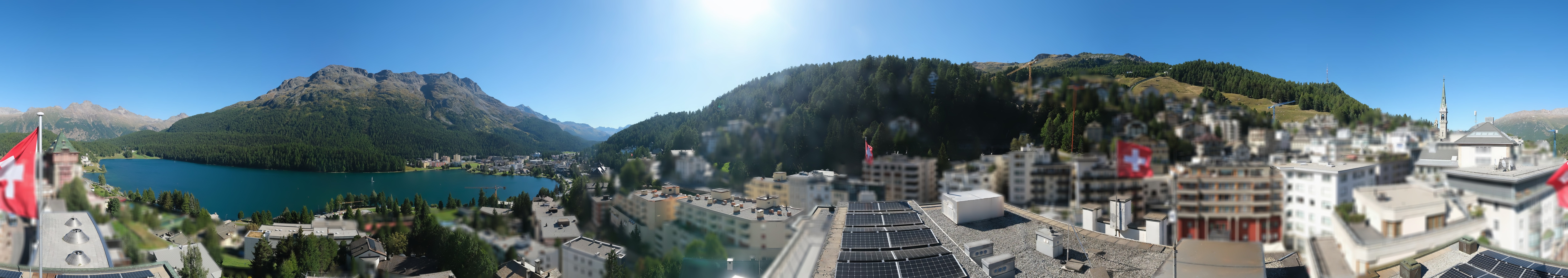 Archiv Foto Webcam St. Moritz Dorf II Ausblick Hotel Schweizerhof Richtung St. Moritz Bad