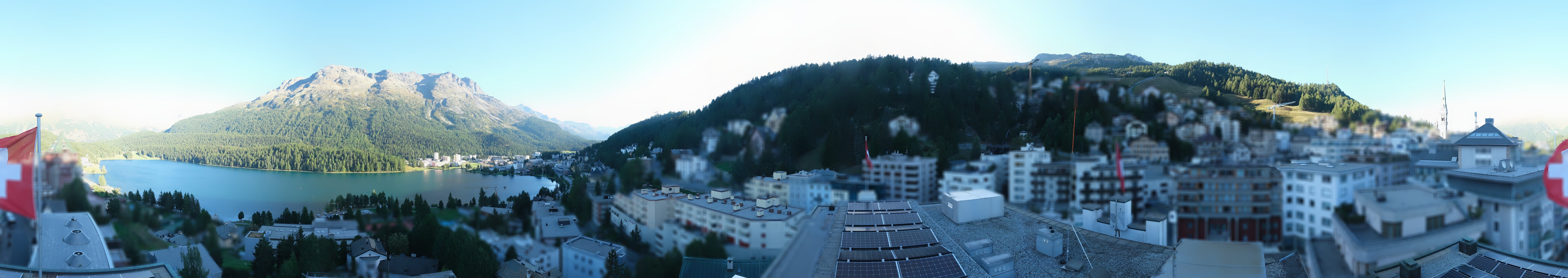 Archiv Foto Webcam St. Moritz Dorf II Ausblick Hotel Schweizerhof Richtung St. Moritz Bad