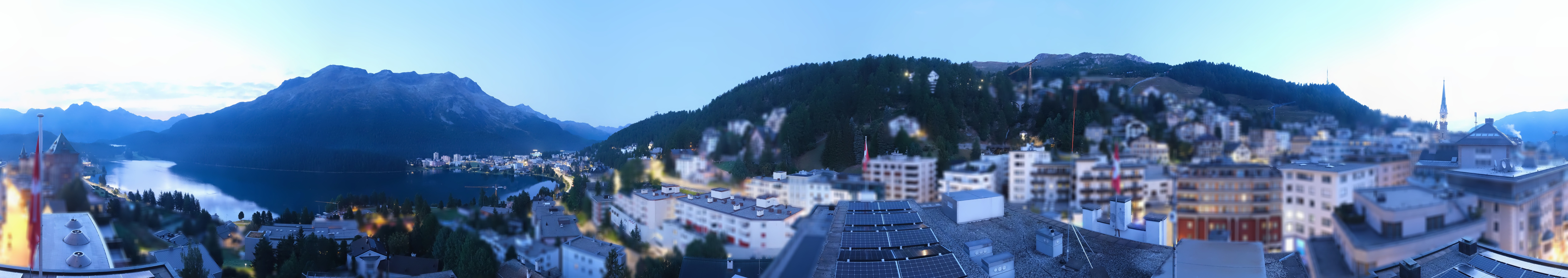 Archiv Foto Webcam St. Moritz Dorf II Ausblick Hotel Schweizerhof Richtung St. Moritz Bad