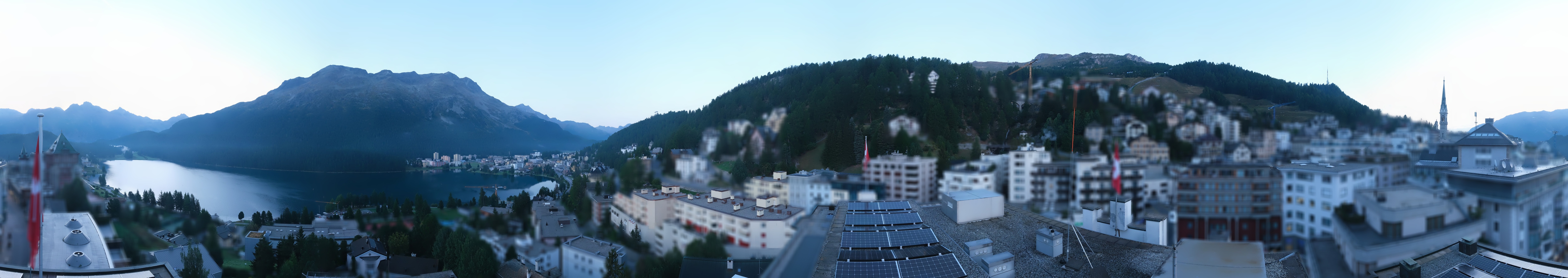 Archiv Foto Webcam St. Moritz Dorf II Ausblick Hotel Schweizerhof Richtung St. Moritz Bad