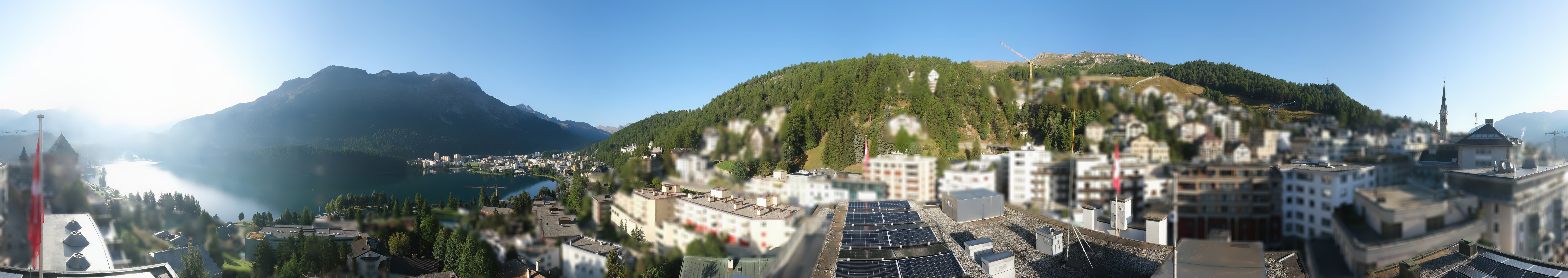 Archiv Foto Webcam St. Moritz Dorf II Ausblick Hotel Schweizerhof Richtung St. Moritz Bad