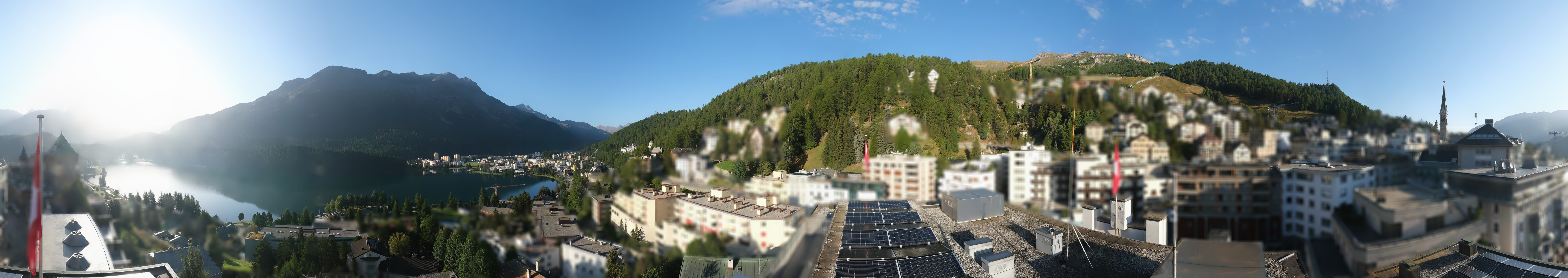 Archiv Foto Webcam St. Moritz Dorf II Ausblick Hotel Schweizerhof Richtung St. Moritz Bad