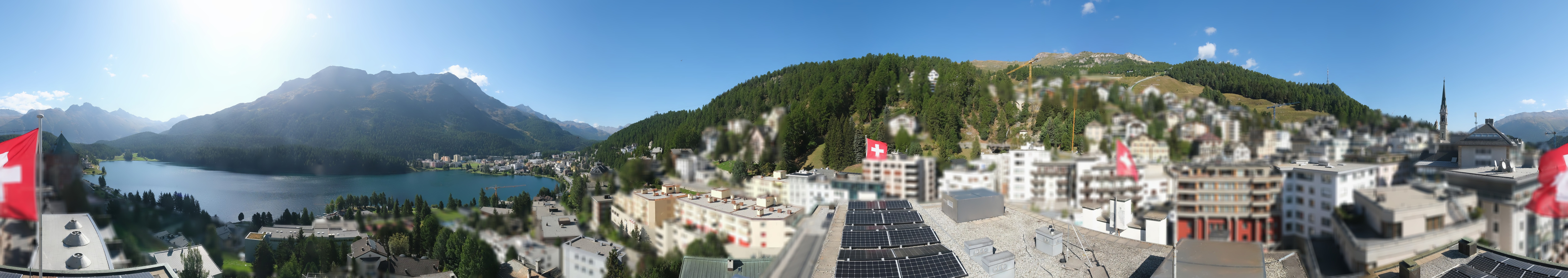 Archiv Foto Webcam St. Moritz Dorf II Ausblick Hotel Schweizerhof Richtung St. Moritz Bad