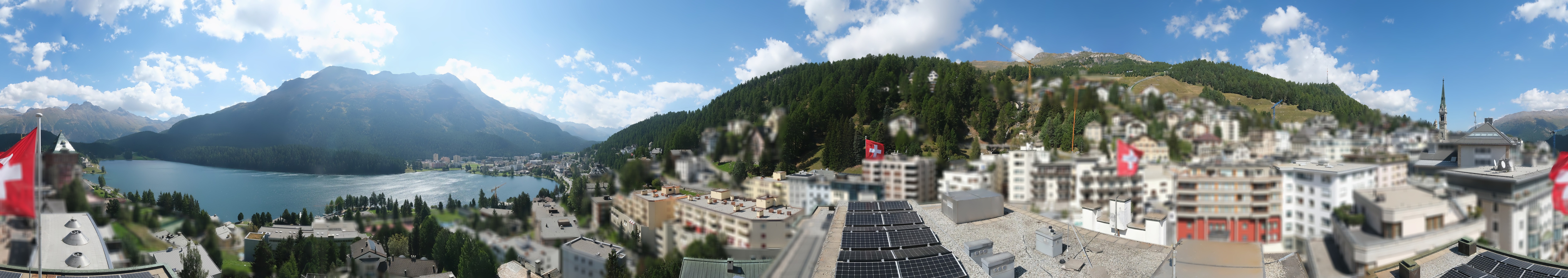 Archiv Foto Webcam St. Moritz Dorf II Ausblick Hotel Schweizerhof Richtung St. Moritz Bad