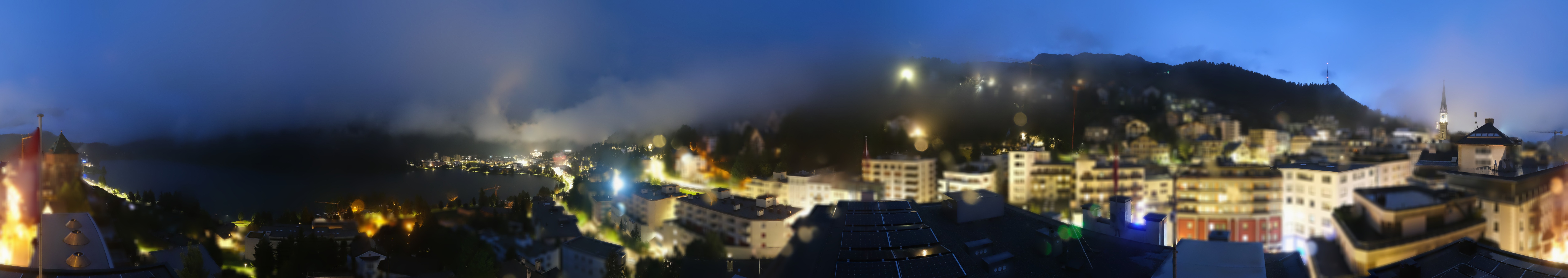 Archived image Webcam St. Moritz village II View from Hotel Schweizerhof towards St. Moritz Bad