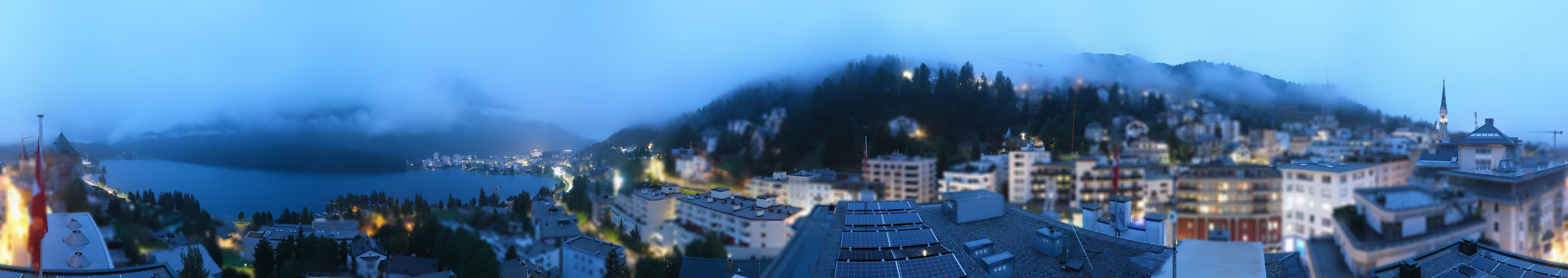 Archived image Webcam St. Moritz village II View from Hotel Schweizerhof towards St. Moritz Bad