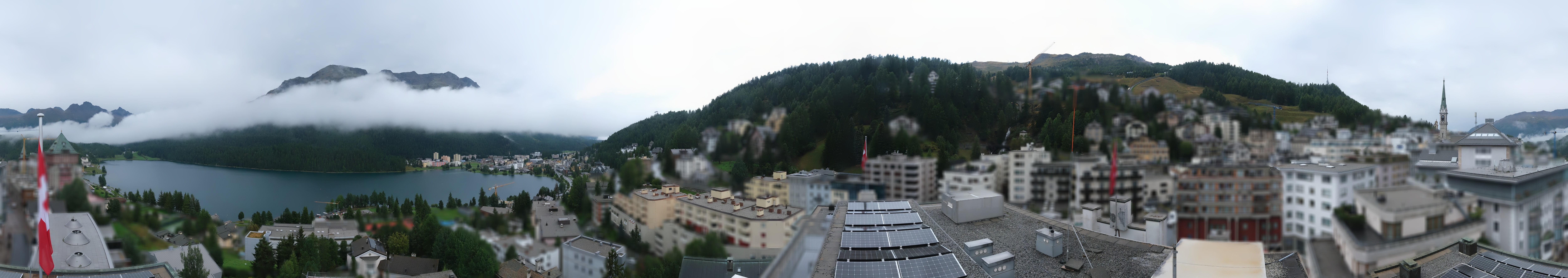 Archived image Webcam St. Moritz village II View from Hotel Schweizerhof towards St. Moritz Bad