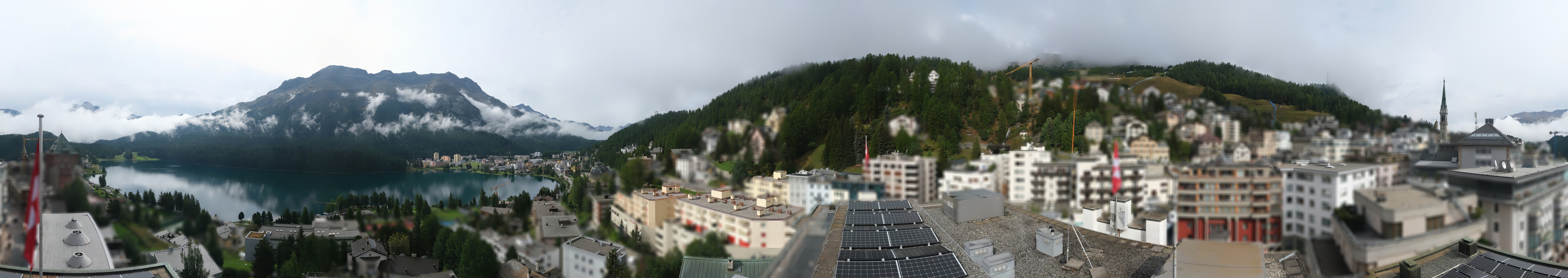Archived image Webcam St. Moritz village II View from Hotel Schweizerhof towards St. Moritz Bad