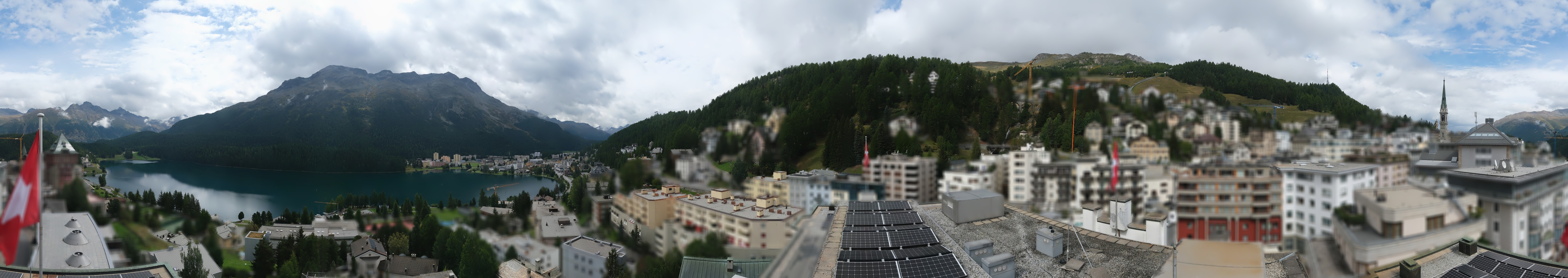 Archived image Webcam St. Moritz village II View from Hotel Schweizerhof towards St. Moritz Bad