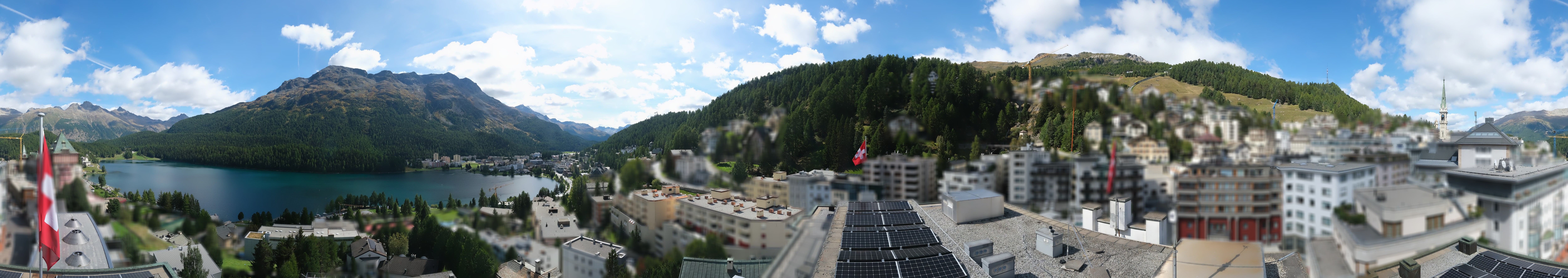 Archiv Foto Webcam St. Moritz Dorf II Ausblick Hotel Schweizerhof Richtung St. Moritz Bad