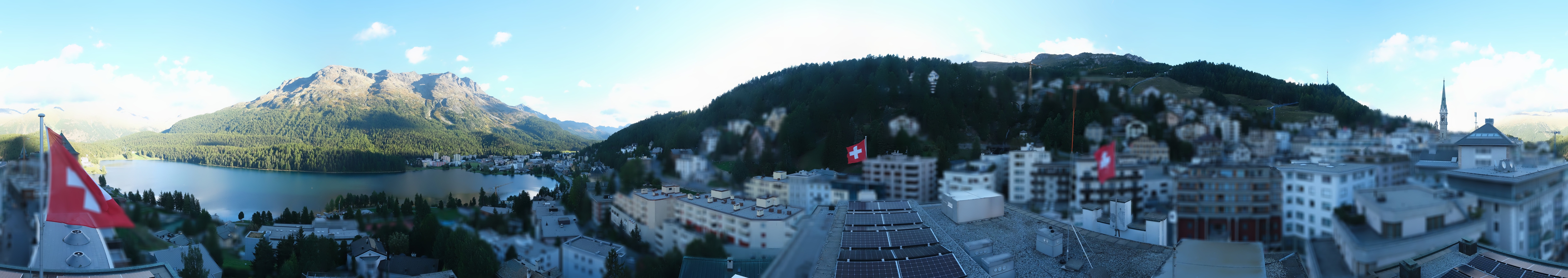 Archiv Foto Webcam St. Moritz Dorf II Ausblick Hotel Schweizerhof Richtung St. Moritz Bad