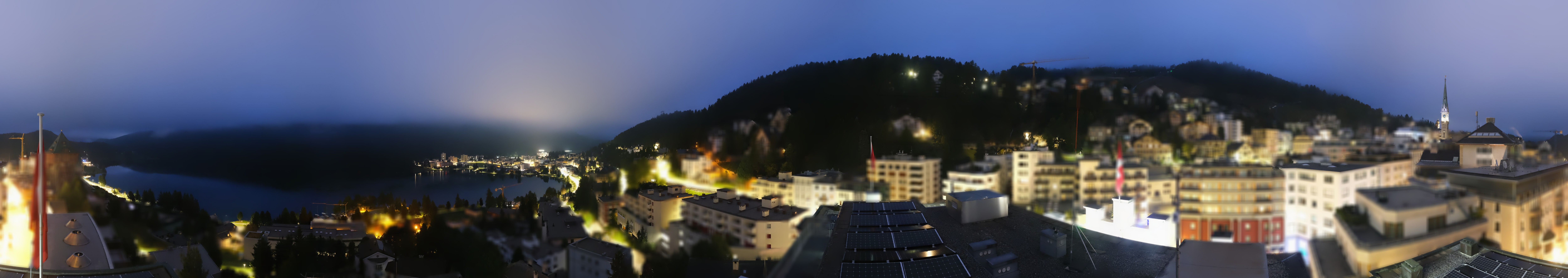 Archived image Webcam St. Moritz village II View from Hotel Schweizerhof towards St. Moritz Bad