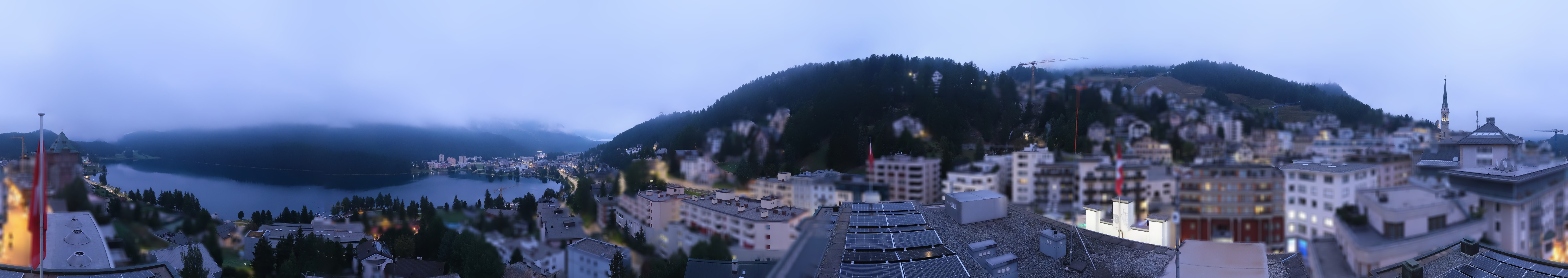 Archived image Webcam St. Moritz village II View from Hotel Schweizerhof towards St. Moritz Bad