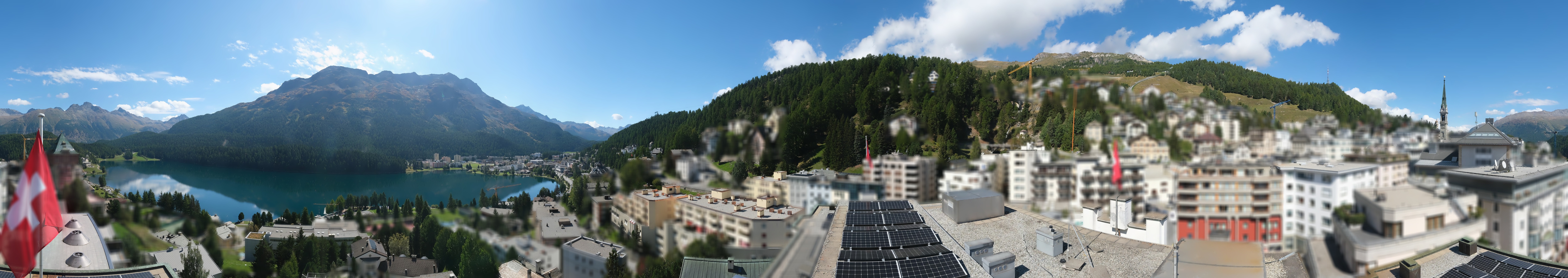 Archived image Webcam St. Moritz village II View from Hotel Schweizerhof towards St. Moritz Bad