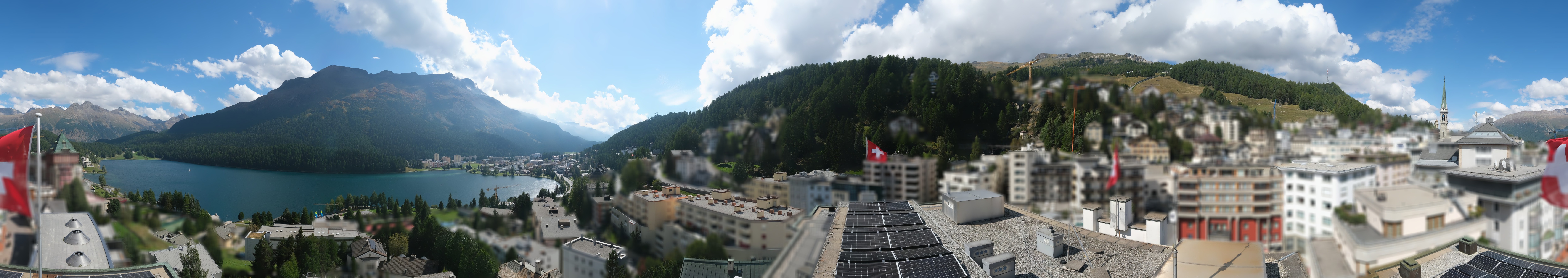 Archived image Webcam St. Moritz village II View from Hotel Schweizerhof towards St. Moritz Bad