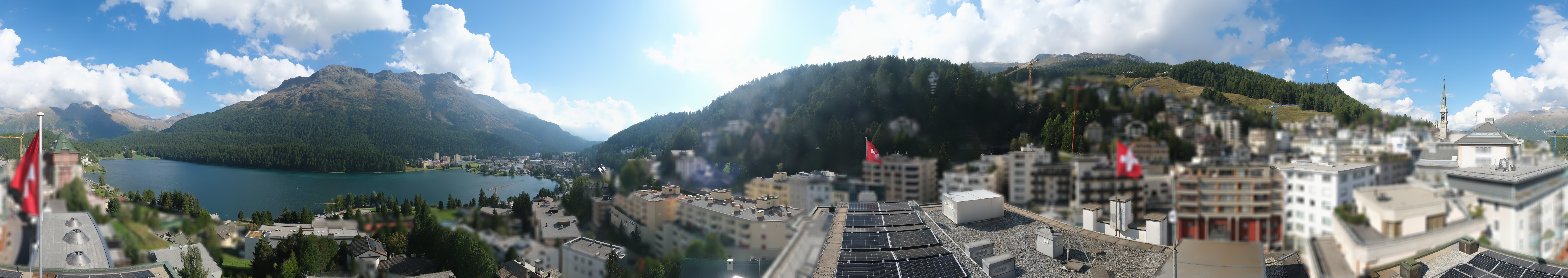 Archived image Webcam St. Moritz village II View from Hotel Schweizerhof towards St. Moritz Bad
