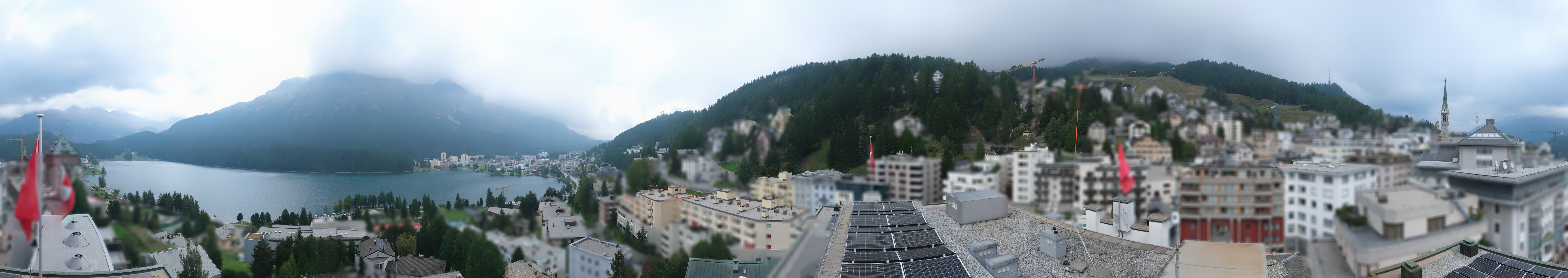 Archived image Webcam St. Moritz village II View from Hotel Schweizerhof towards St. Moritz Bad