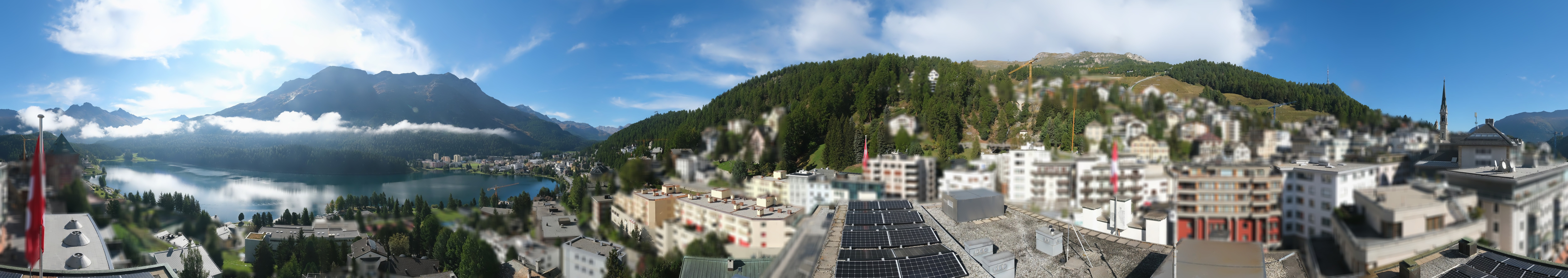Archiv Foto Webcam St. Moritz Dorf II Ausblick Hotel Schweizerhof Richtung St. Moritz Bad