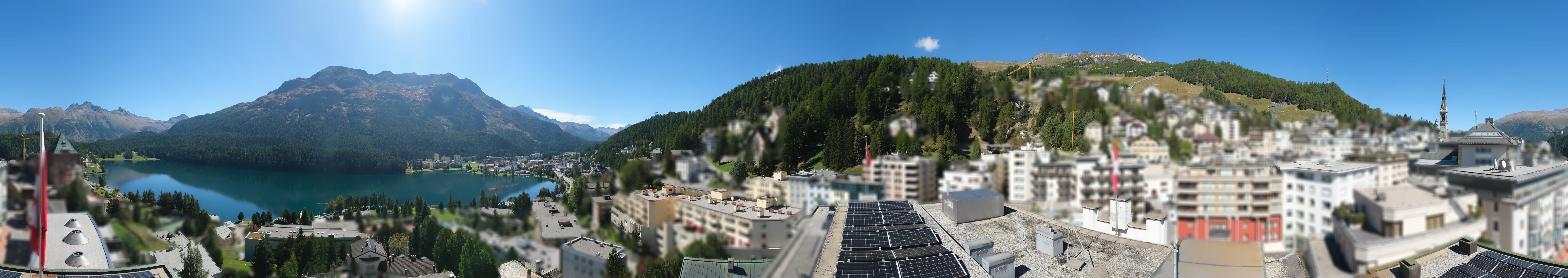 Archiv Foto Webcam St. Moritz Dorf II Ausblick Hotel Schweizerhof Richtung St. Moritz Bad