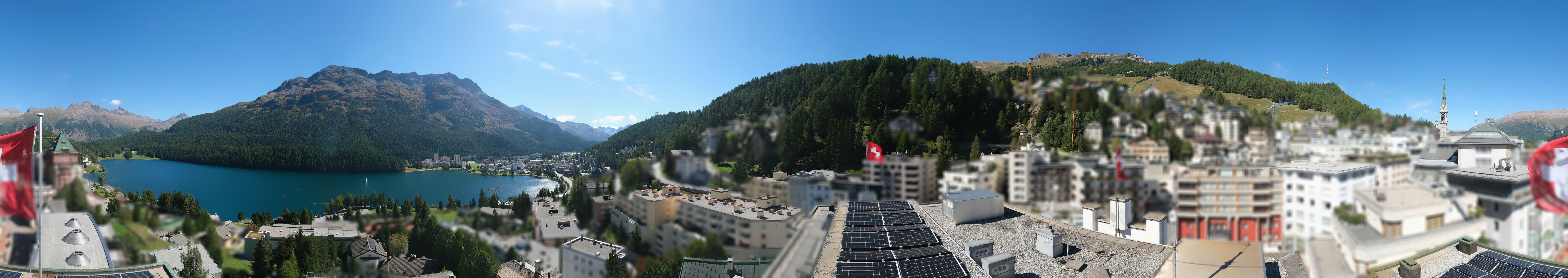 Archiv Foto Webcam St. Moritz Dorf II Ausblick Hotel Schweizerhof Richtung St. Moritz Bad