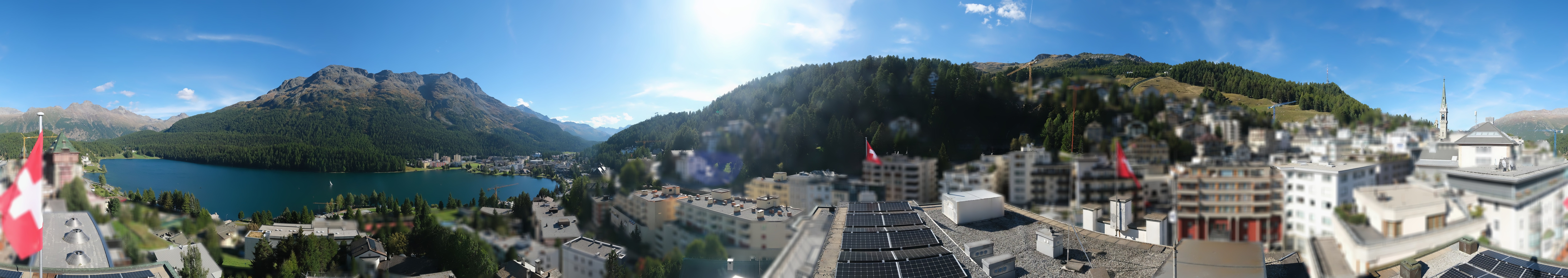 Archiv Foto Webcam St. Moritz Dorf II Ausblick Hotel Schweizerhof Richtung St. Moritz Bad