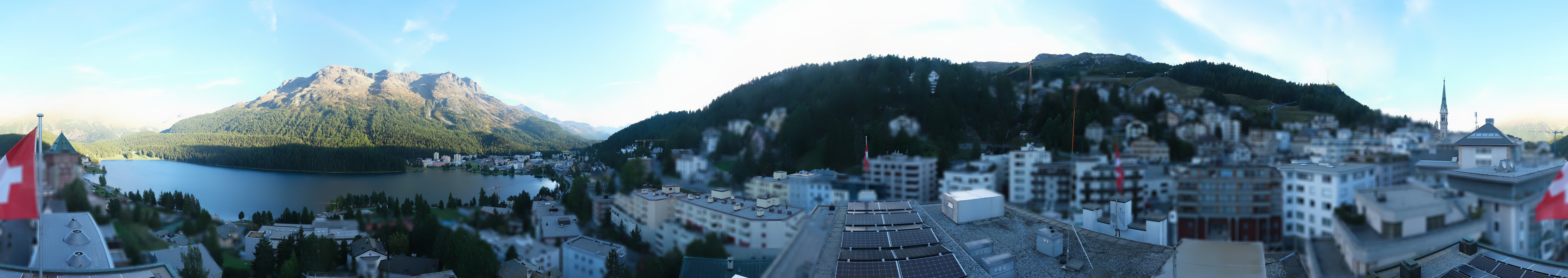 Archived image Webcam St. Moritz village II View from Hotel Schweizerhof towards St. Moritz Bad