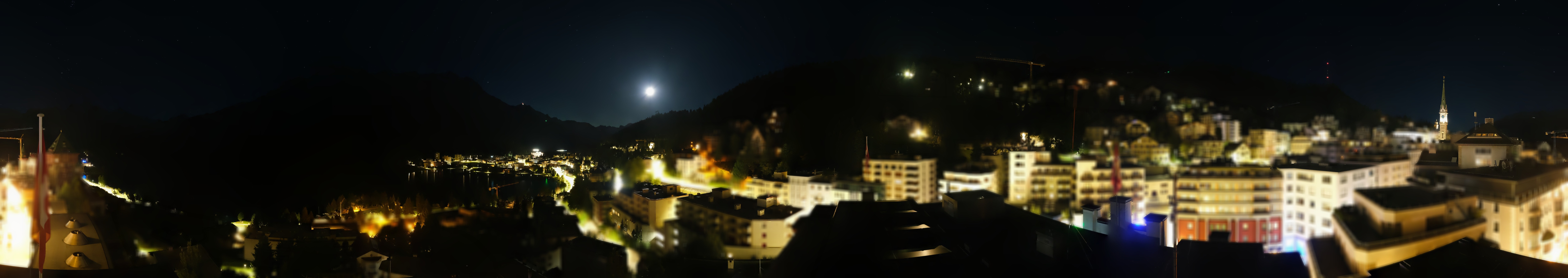 Archived image Webcam St. Moritz village II View from Hotel Schweizerhof towards St. Moritz Bad