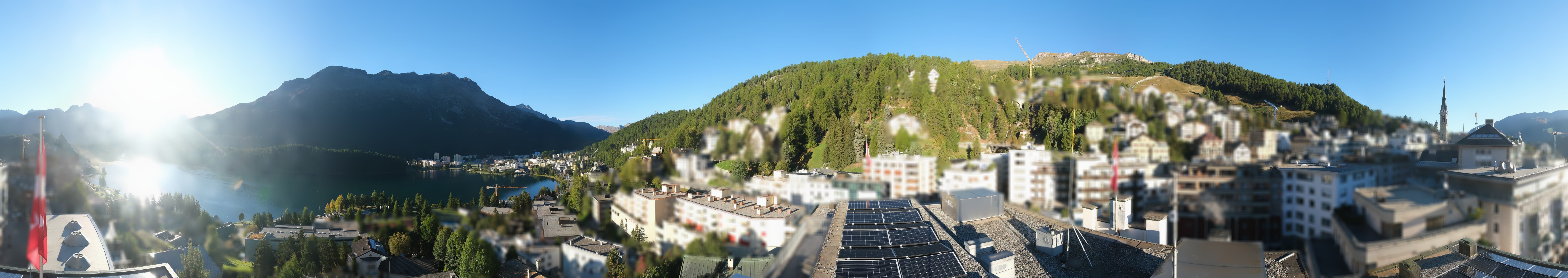 Archived image Webcam St. Moritz village II View from Hotel Schweizerhof towards St. Moritz Bad