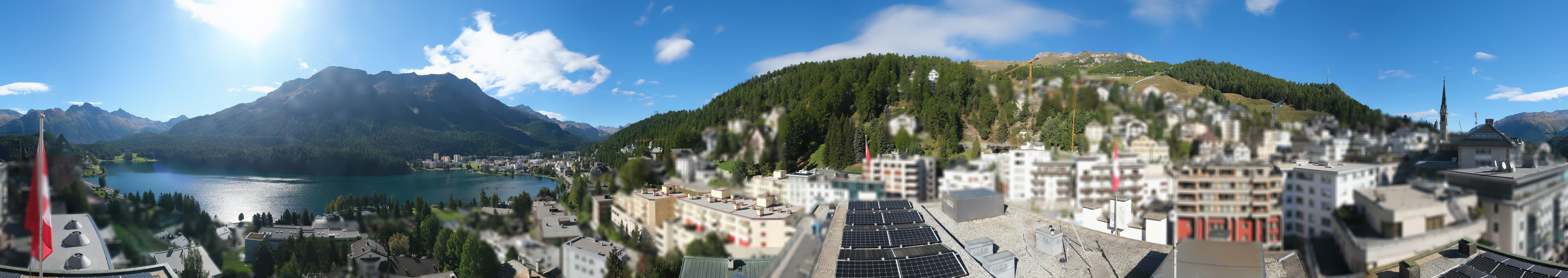 Archived image Webcam St. Moritz village II View from Hotel Schweizerhof towards St. Moritz Bad