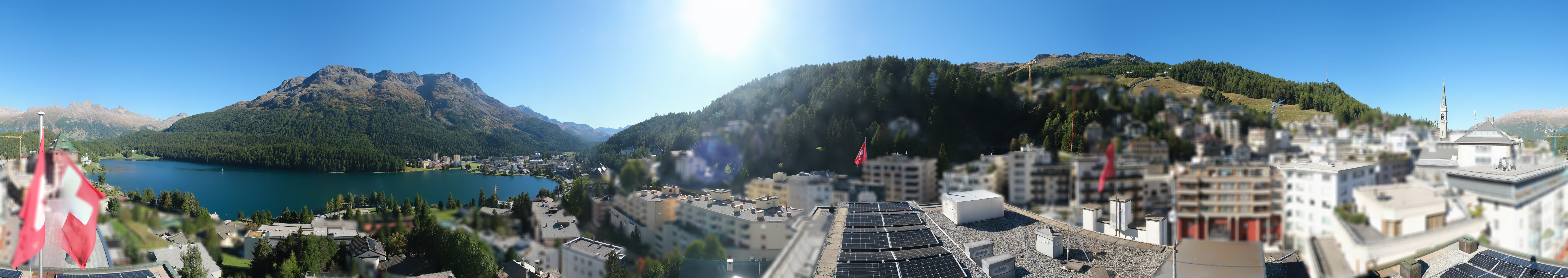 Archiv Foto Webcam St. Moritz Dorf II Ausblick Hotel Schweizerhof Richtung St. Moritz Bad