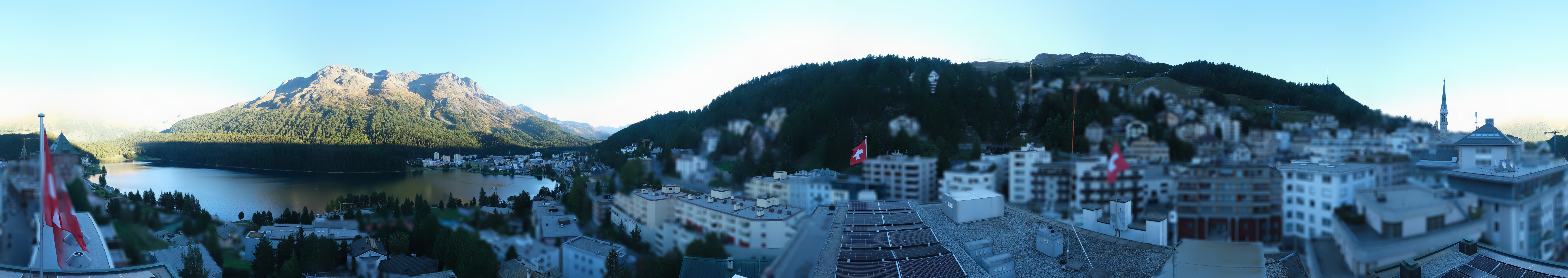 Archiv Foto Webcam St. Moritz Dorf II Ausblick Hotel Schweizerhof Richtung St. Moritz Bad