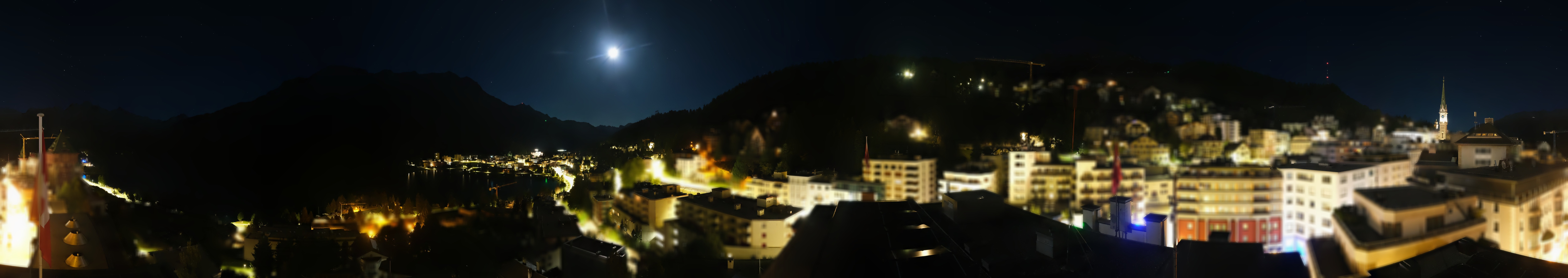 Archived image Webcam St. Moritz village II View from Hotel Schweizerhof towards St. Moritz Bad