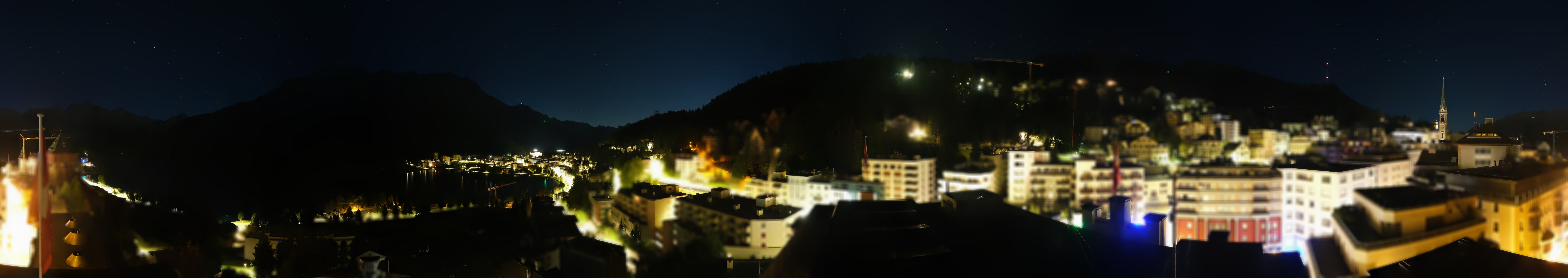 Archived image Webcam St. Moritz village II View from Hotel Schweizerhof towards St. Moritz Bad