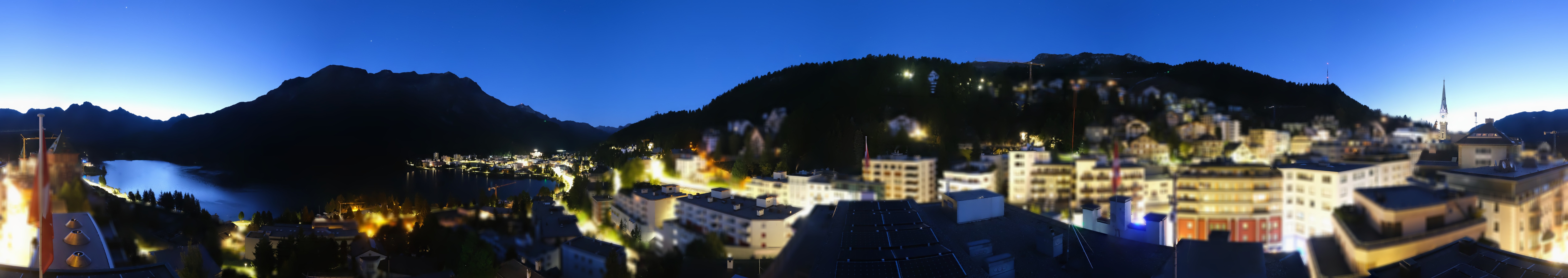 Archived image Webcam St. Moritz village II View from Hotel Schweizerhof towards St. Moritz Bad