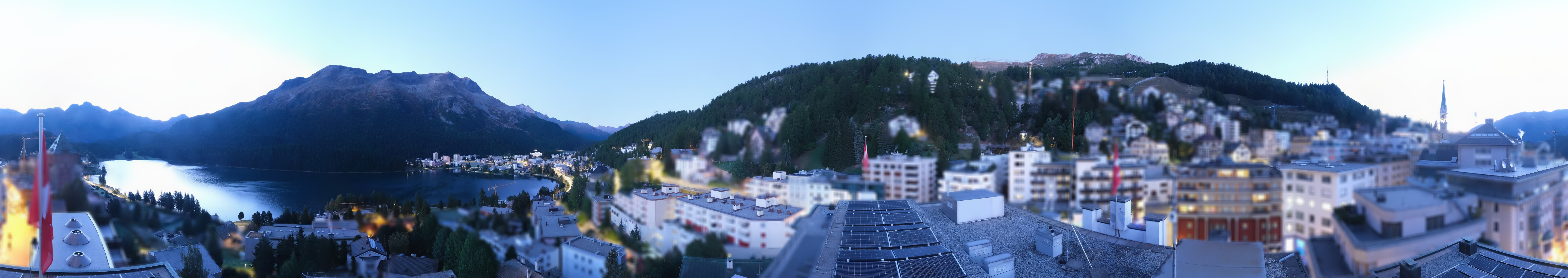 Archived image Webcam St. Moritz village II View from Hotel Schweizerhof towards St. Moritz Bad