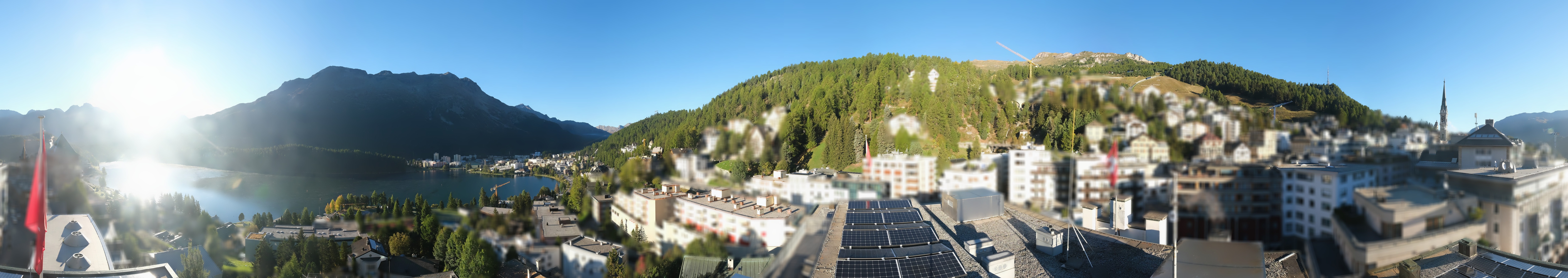 Archived image Webcam St. Moritz village II View from Hotel Schweizerhof towards St. Moritz Bad
