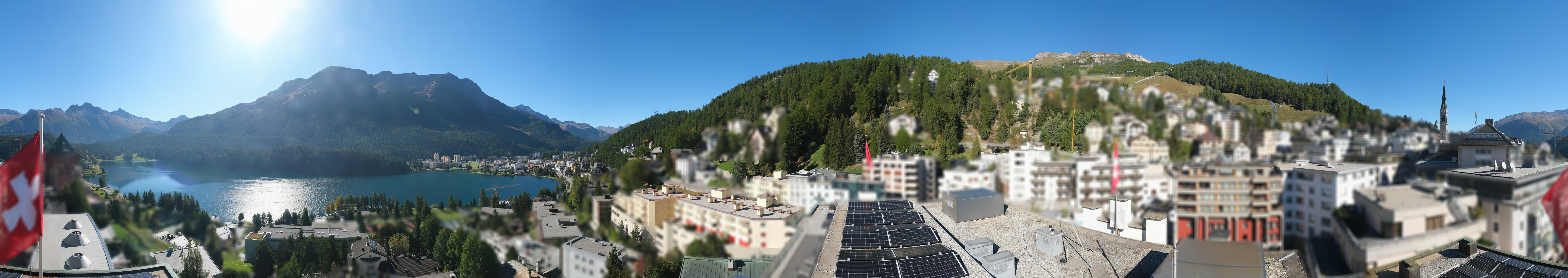 Archived image Webcam St. Moritz village II View from Hotel Schweizerhof towards St. Moritz Bad