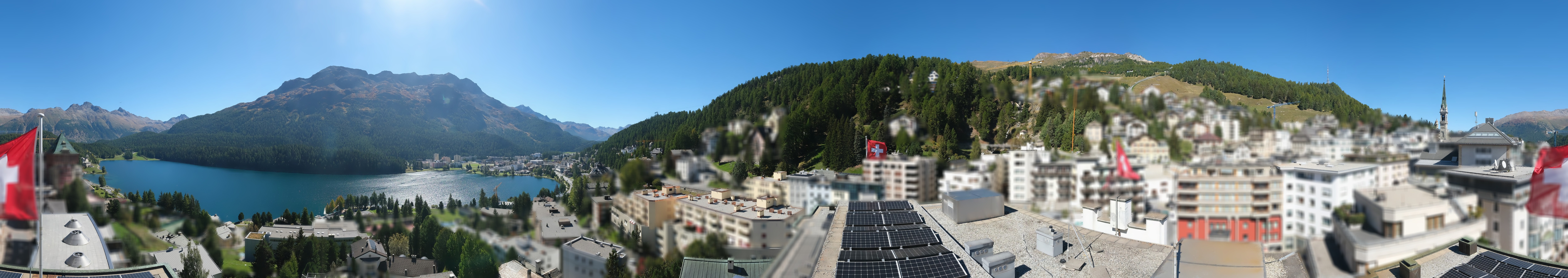 Archived image Webcam St. Moritz village II View from Hotel Schweizerhof towards St. Moritz Bad