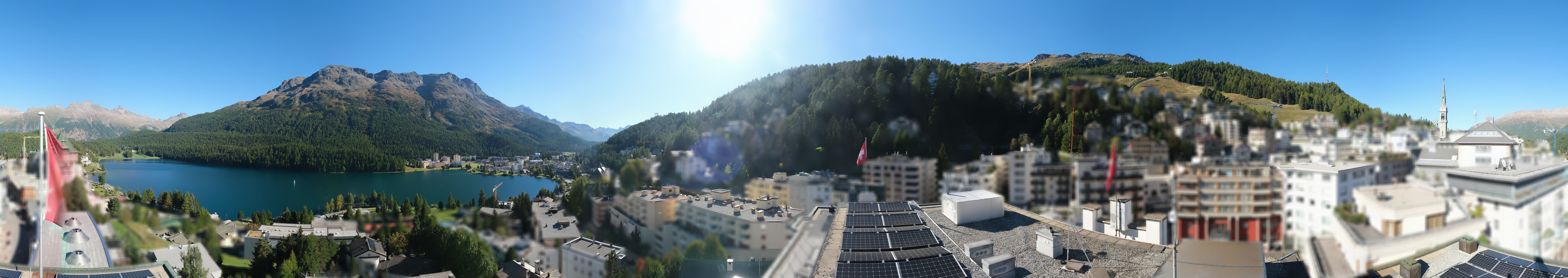 Archived image Webcam St. Moritz village II View from Hotel Schweizerhof towards St. Moritz Bad