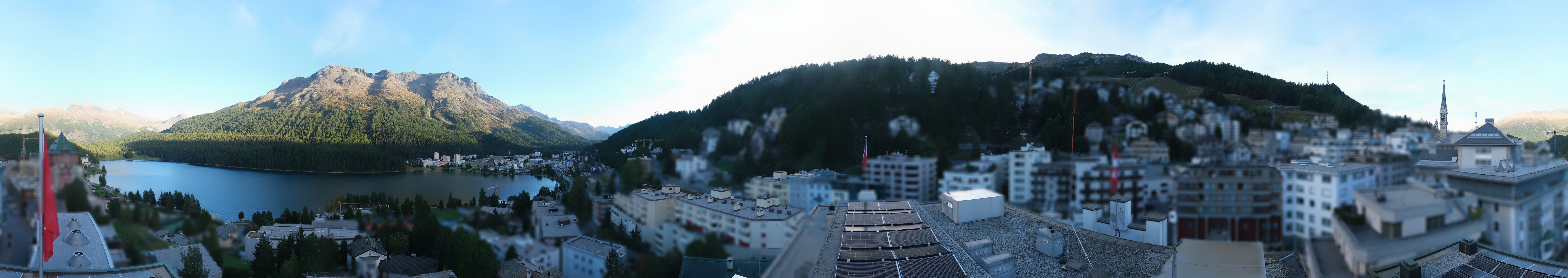 Archived image Webcam St. Moritz village II View from Hotel Schweizerhof towards St. Moritz Bad