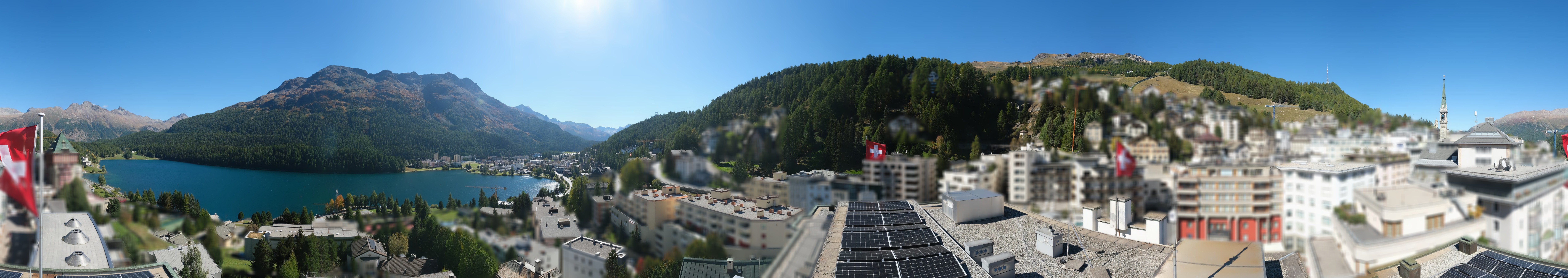 Archiv Foto Webcam St. Moritz Dorf II Ausblick Hotel Schweizerhof Richtung St. Moritz Bad