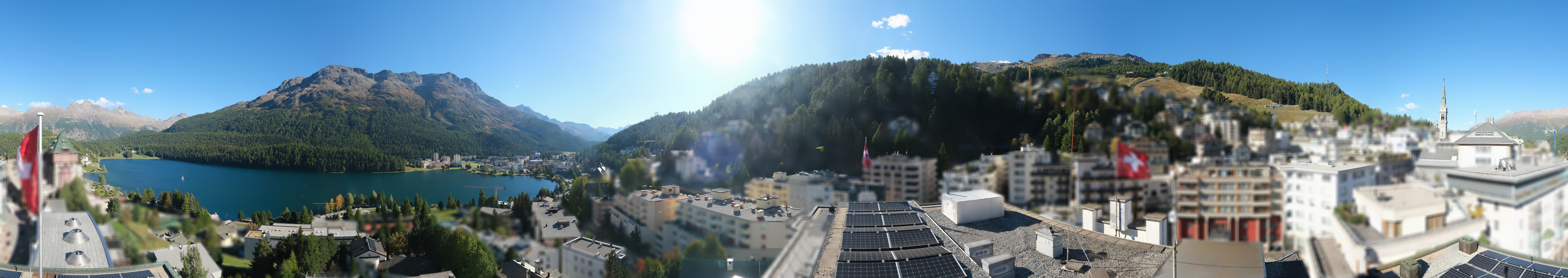 Archiv Foto Webcam St. Moritz Dorf II Ausblick Hotel Schweizerhof Richtung St. Moritz Bad